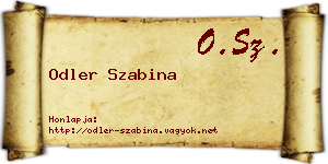 Odler Szabina névjegykártya
