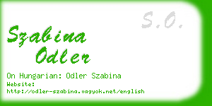 szabina odler business card